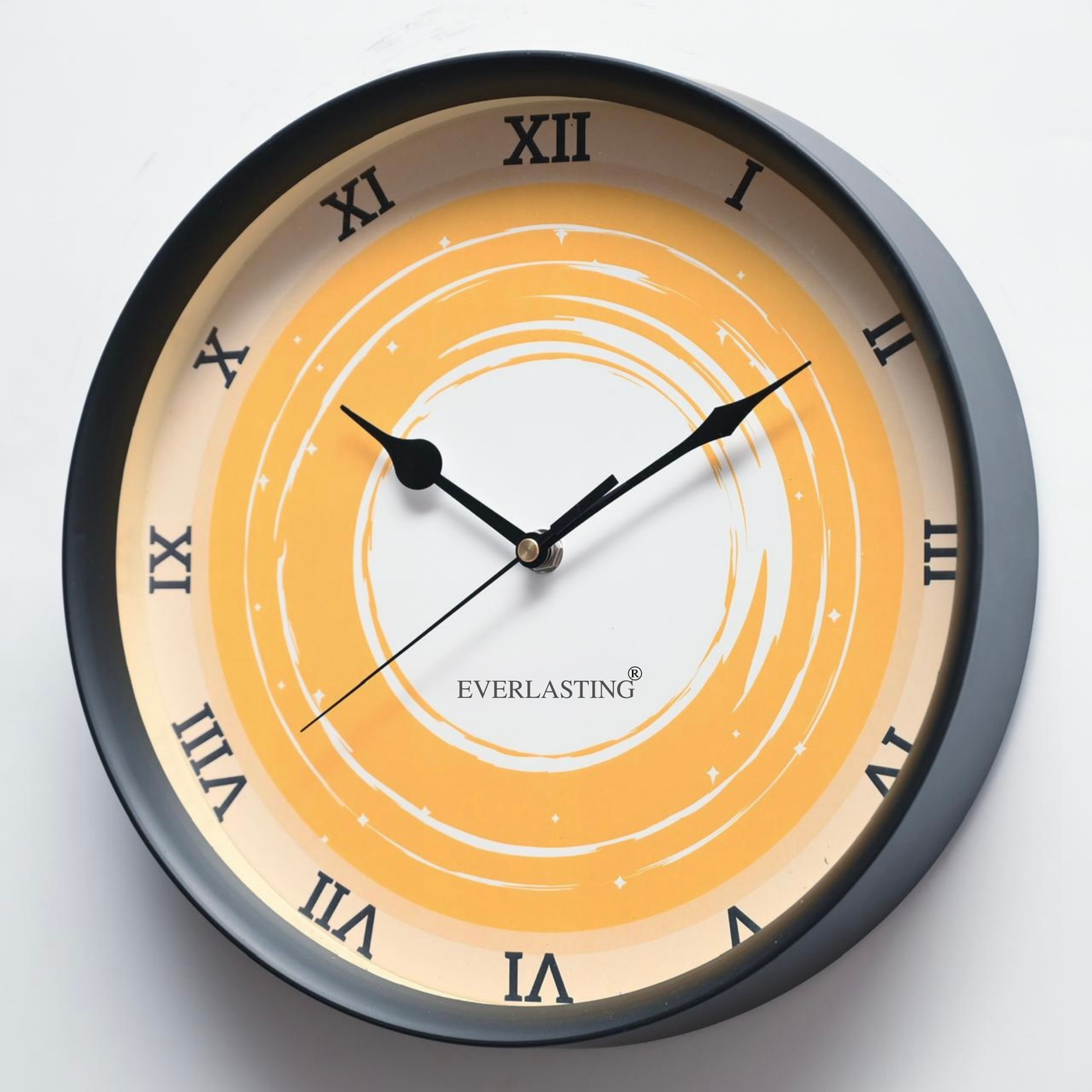 Everlasting Clocks 11.5″ Coffee Cream Roman Digits Wall Clock